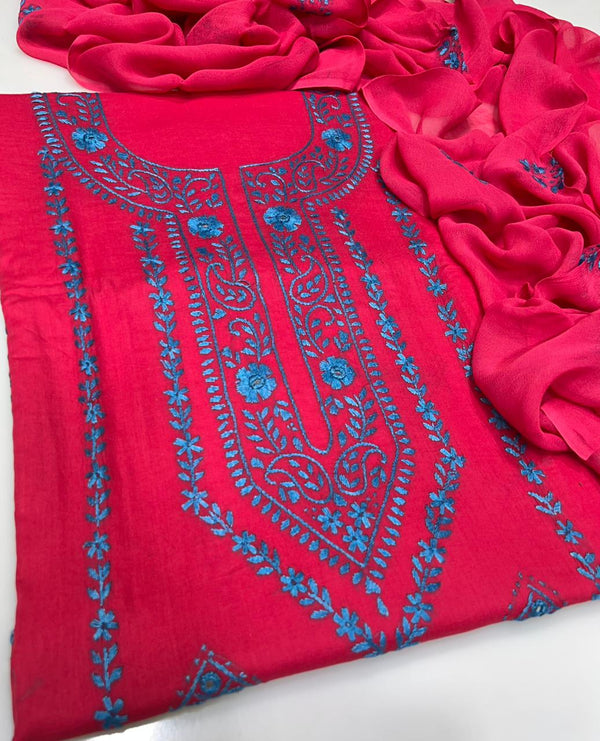 3PC Handmade Embroidered on GTM Premium Quality Lawn #15