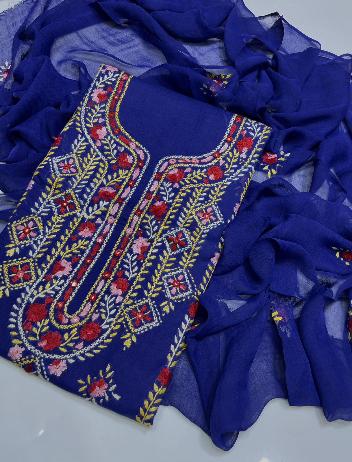 3PC Handmade Embroidered on GTM Premium Quality Lawn #16