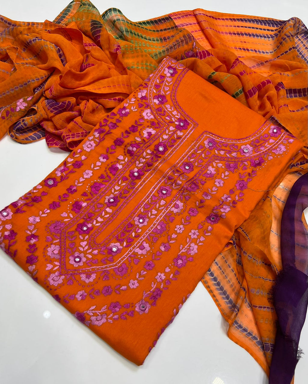 3PC Handmade Embroidered on GTM Premium Quality Lawn #16