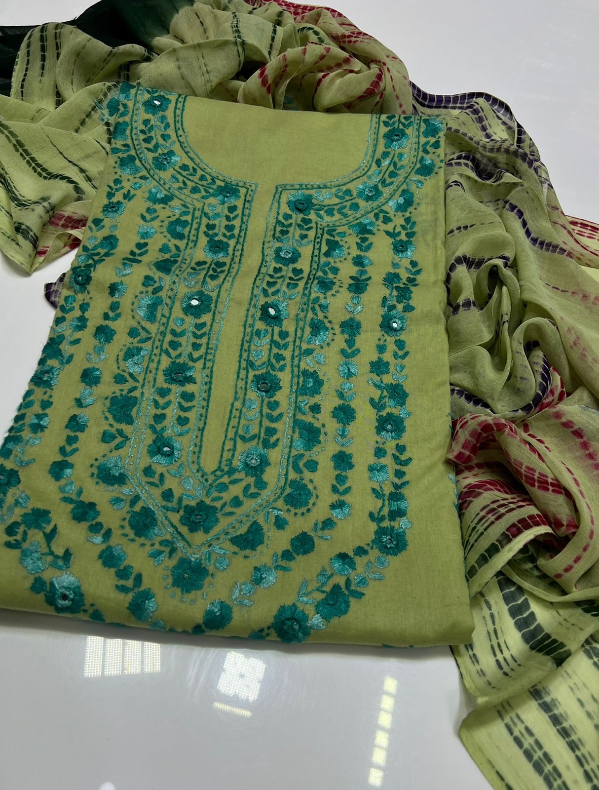 3PC Handmade Embroidered on GTM Premium Quality Lawn #16