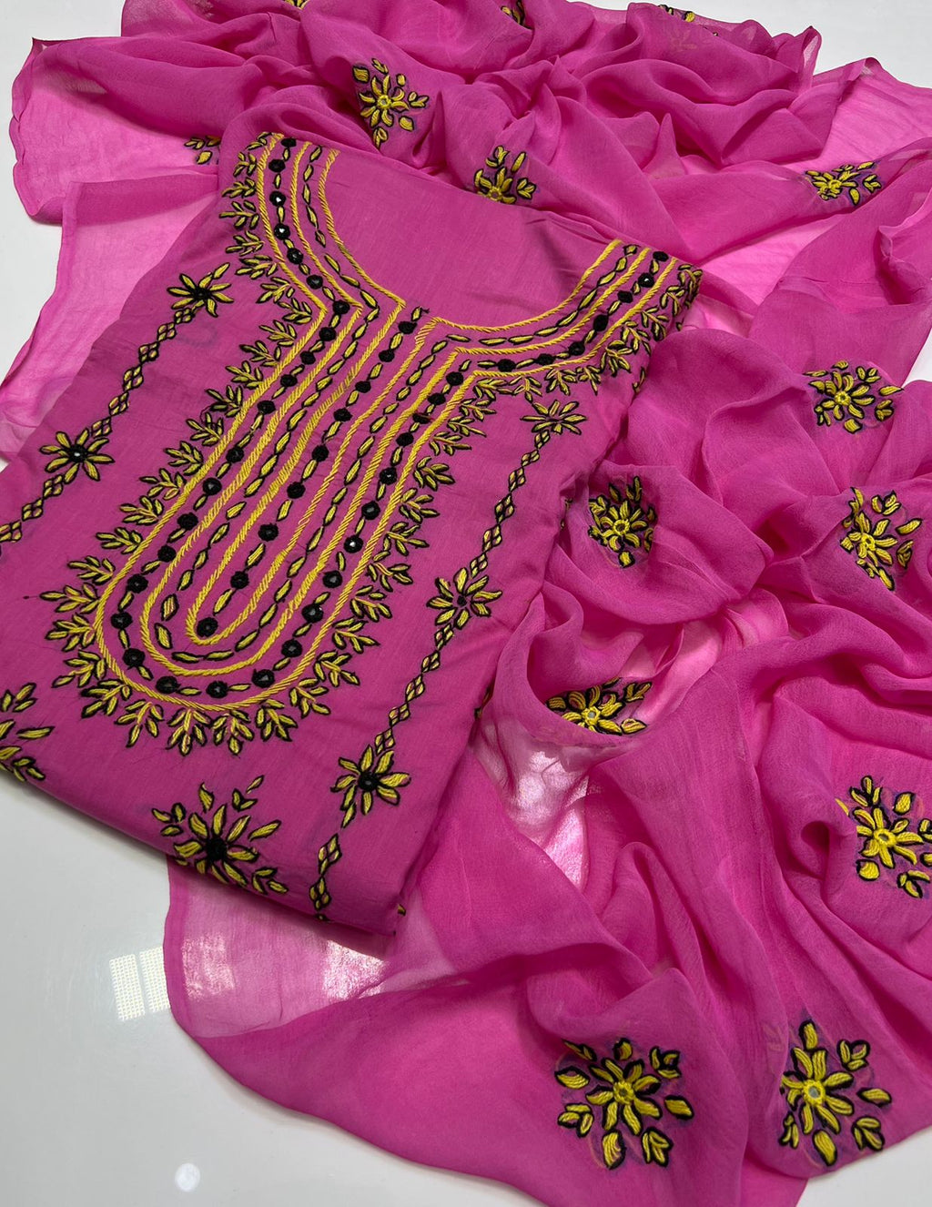 3PC Handmade Embroidered on GTM Premium Quality Lawn #16
