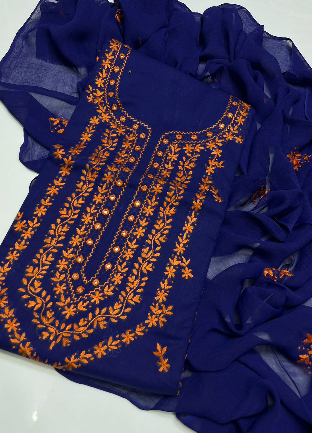 3PC Handmade Embroidered on GTM Premium Quality Lawn #16