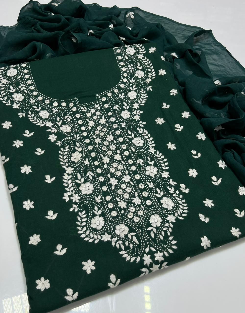 3PC Handmade Embroidered on GTM Premium Quality Lawn #16