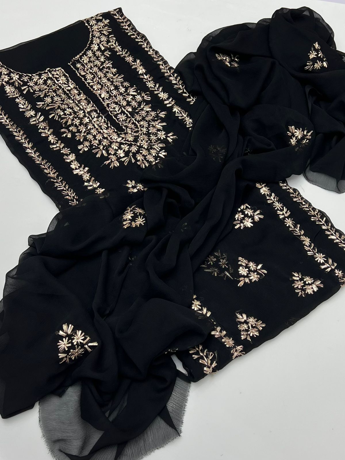 3PC Handmade Embroidered on GTM Premium Quality Lawn #19
