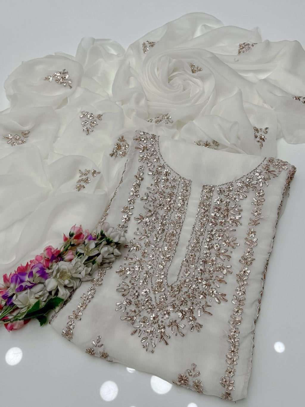 3PC Handmade Embroidered on GTM Premium Quality Lawn #19