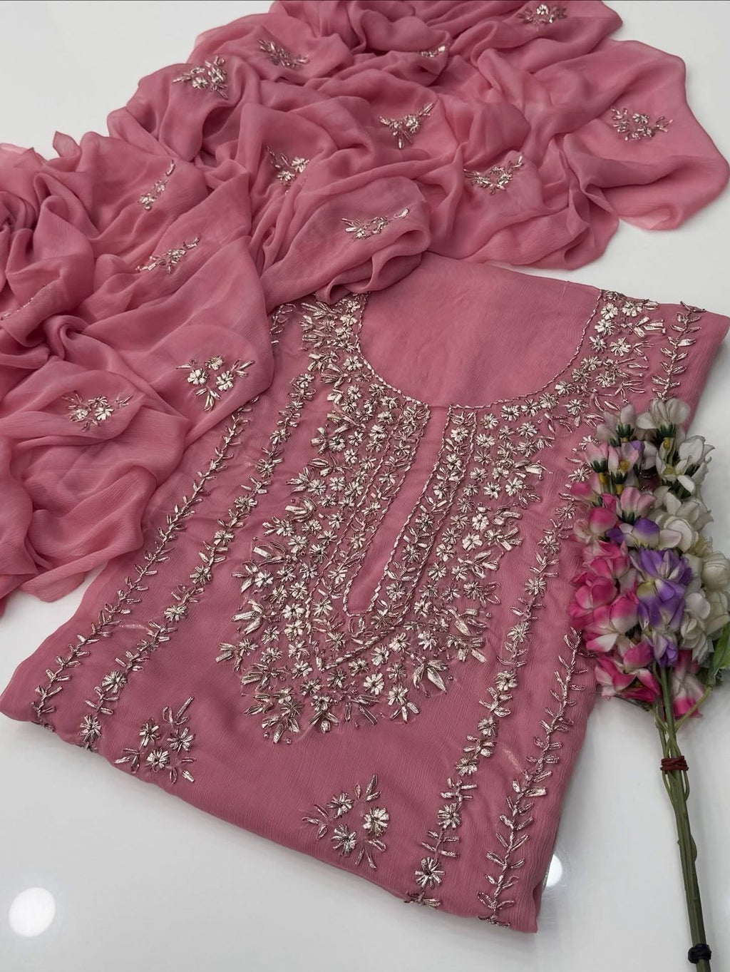 3PC Handmade Embroidered on GTM Premium Quality Lawn #19