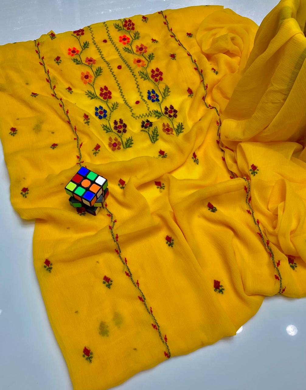 3PC Handmade Embroidered on GTM Premium Quality Lawn #20
