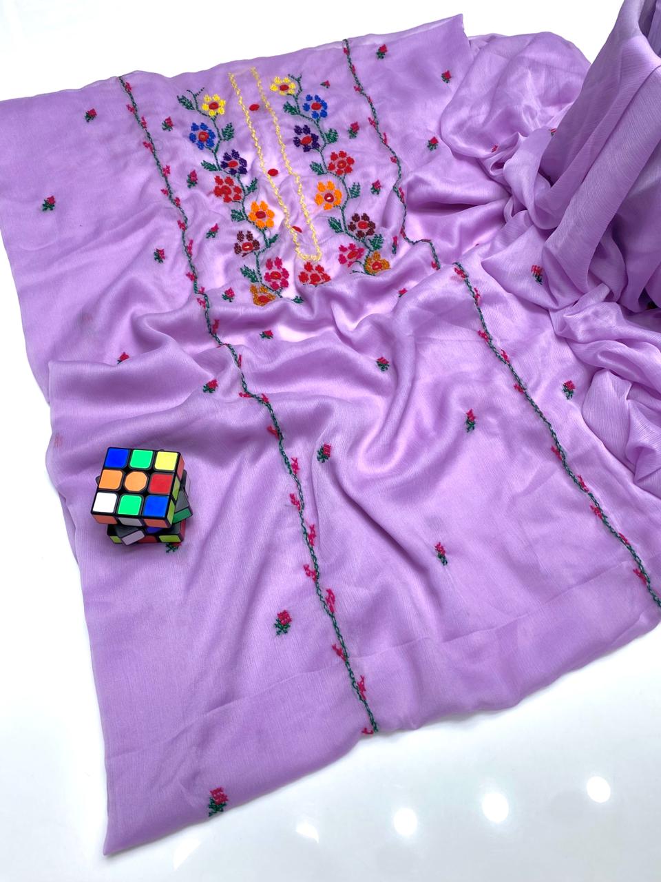3PC Handmade Embroidered on GTM Premium Quality Lawn #20