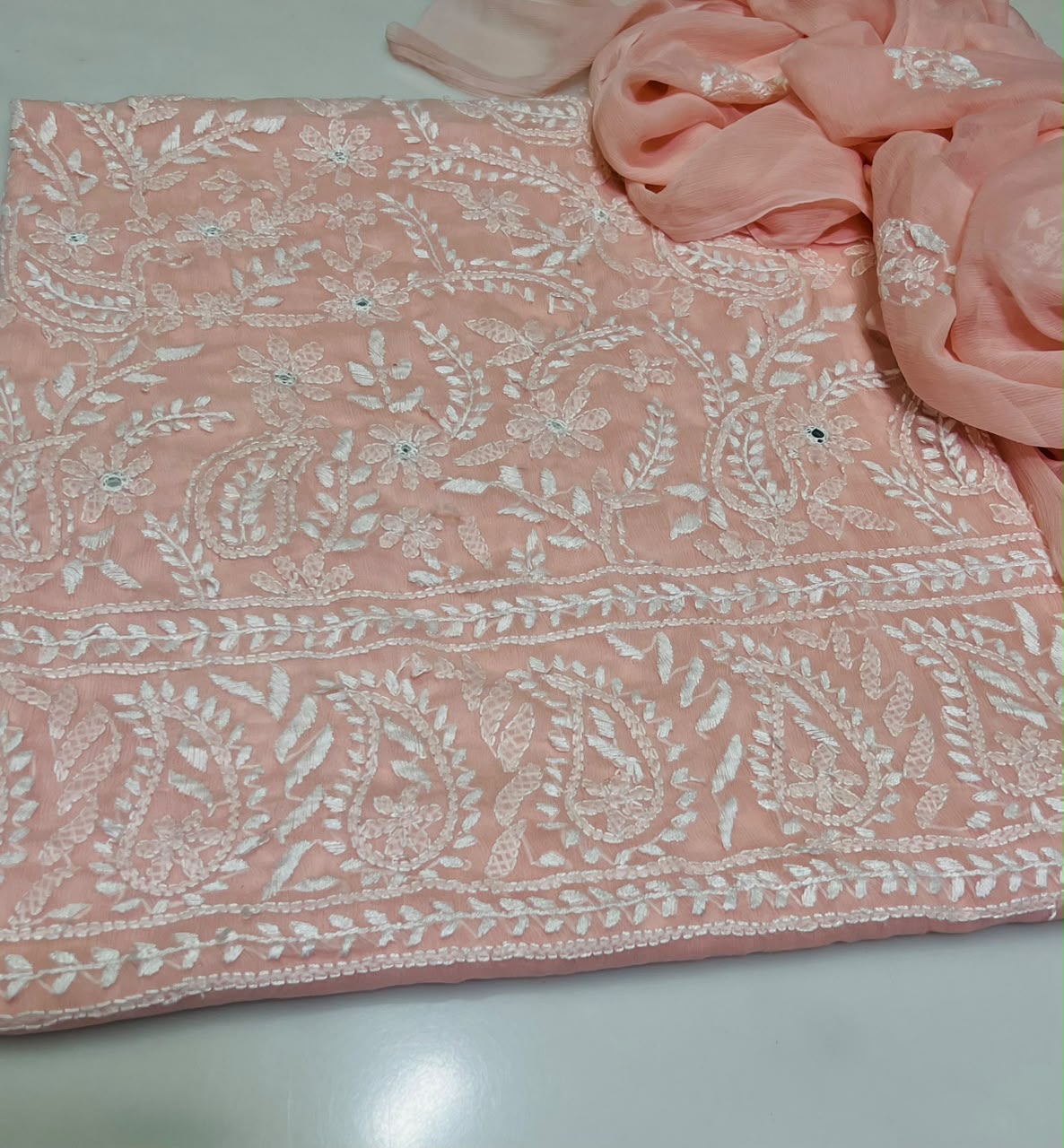 3PC Handmade Embroidered on GTM Premium Quality Lawn #21