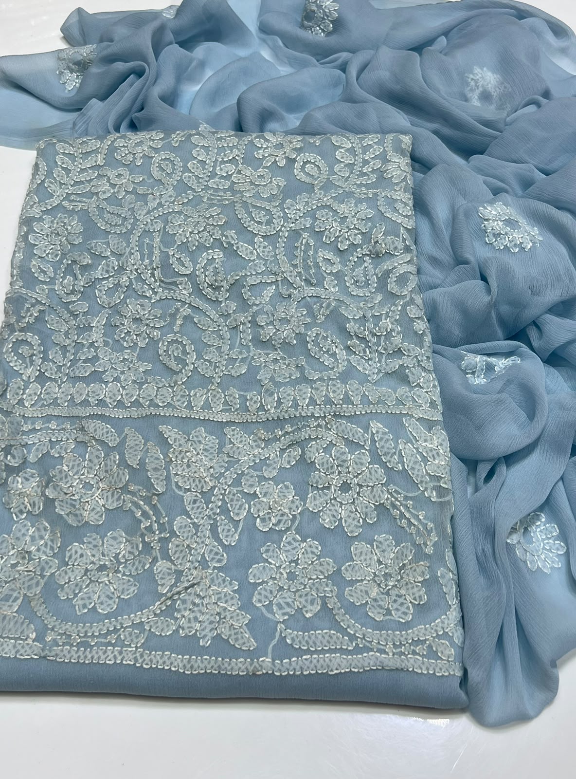 3PC Handmade Embroidered on GTM Premium Quality Lawn #21