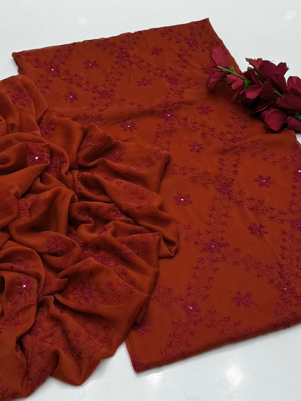 3PC Handmade Embroidered on GTM Premium Quality Lawn #23