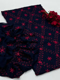 3PC Handmade Embroidered on GTM Premium Quality Lawn #23
