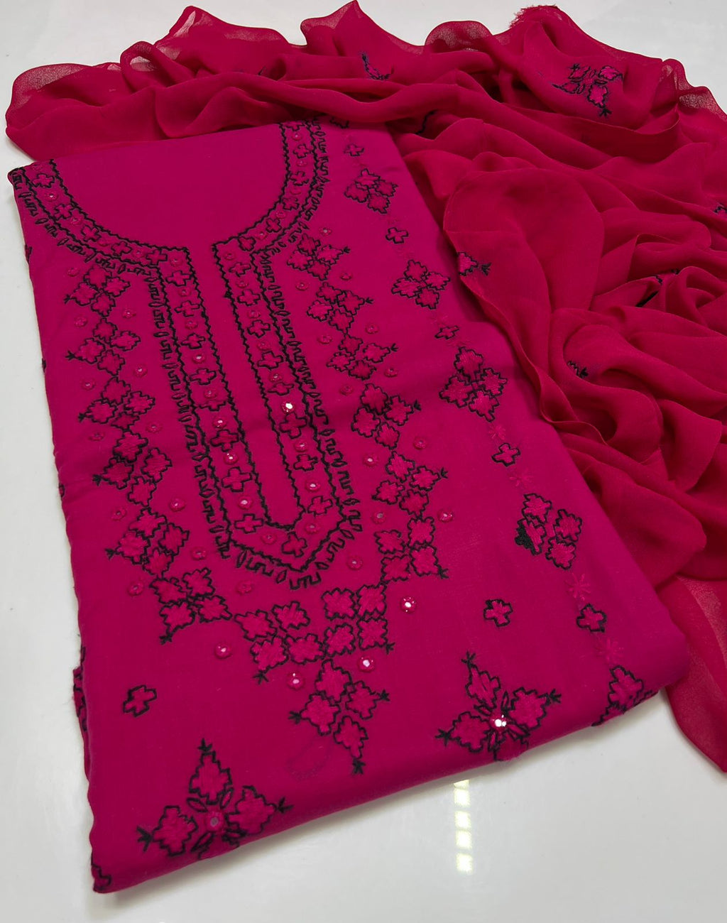 3PC Handmade Embroidered on GTM Premium Quality Lawn #24