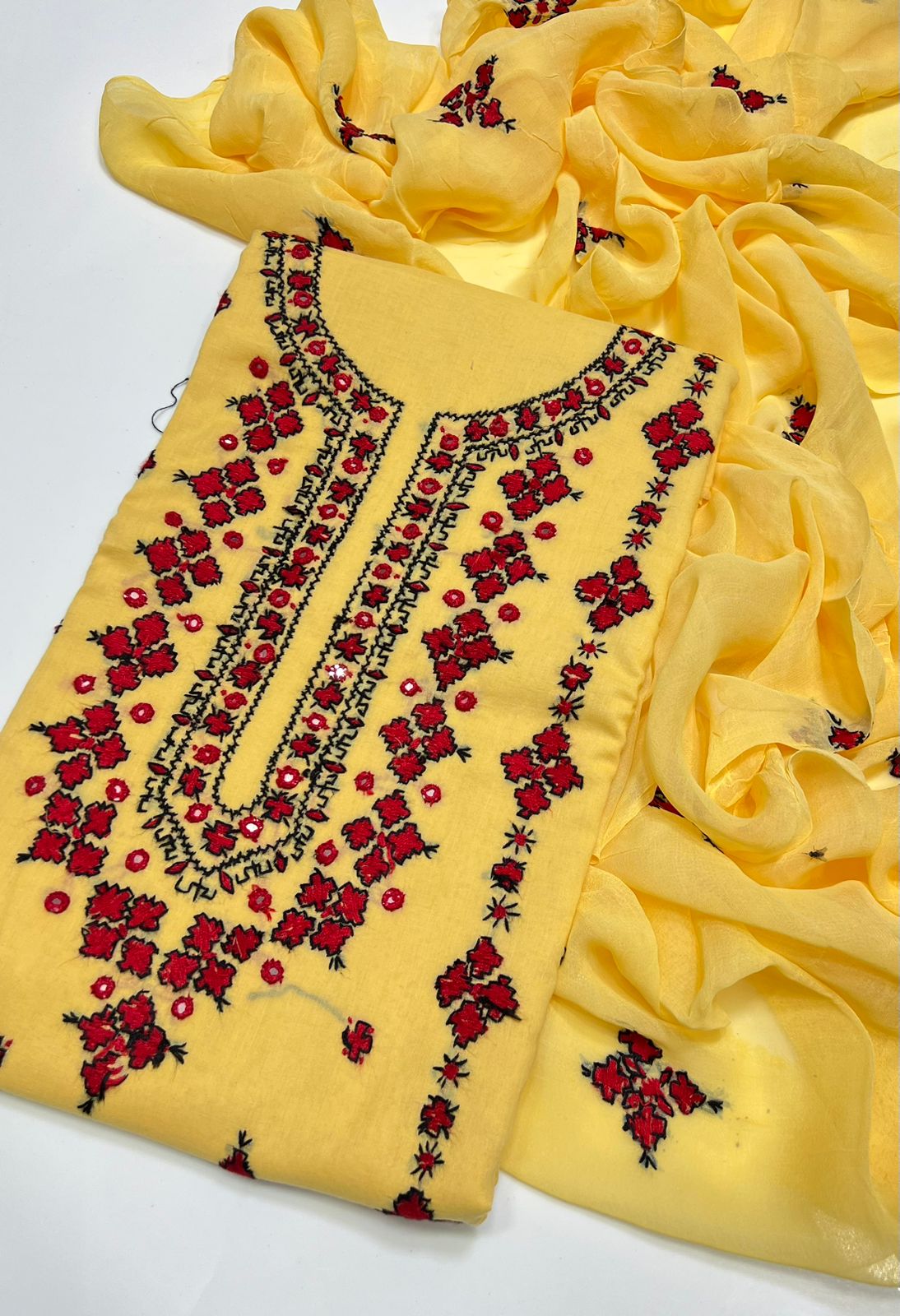 3PC Handmade Embroidered on GTM Premium Quality Lawn #24