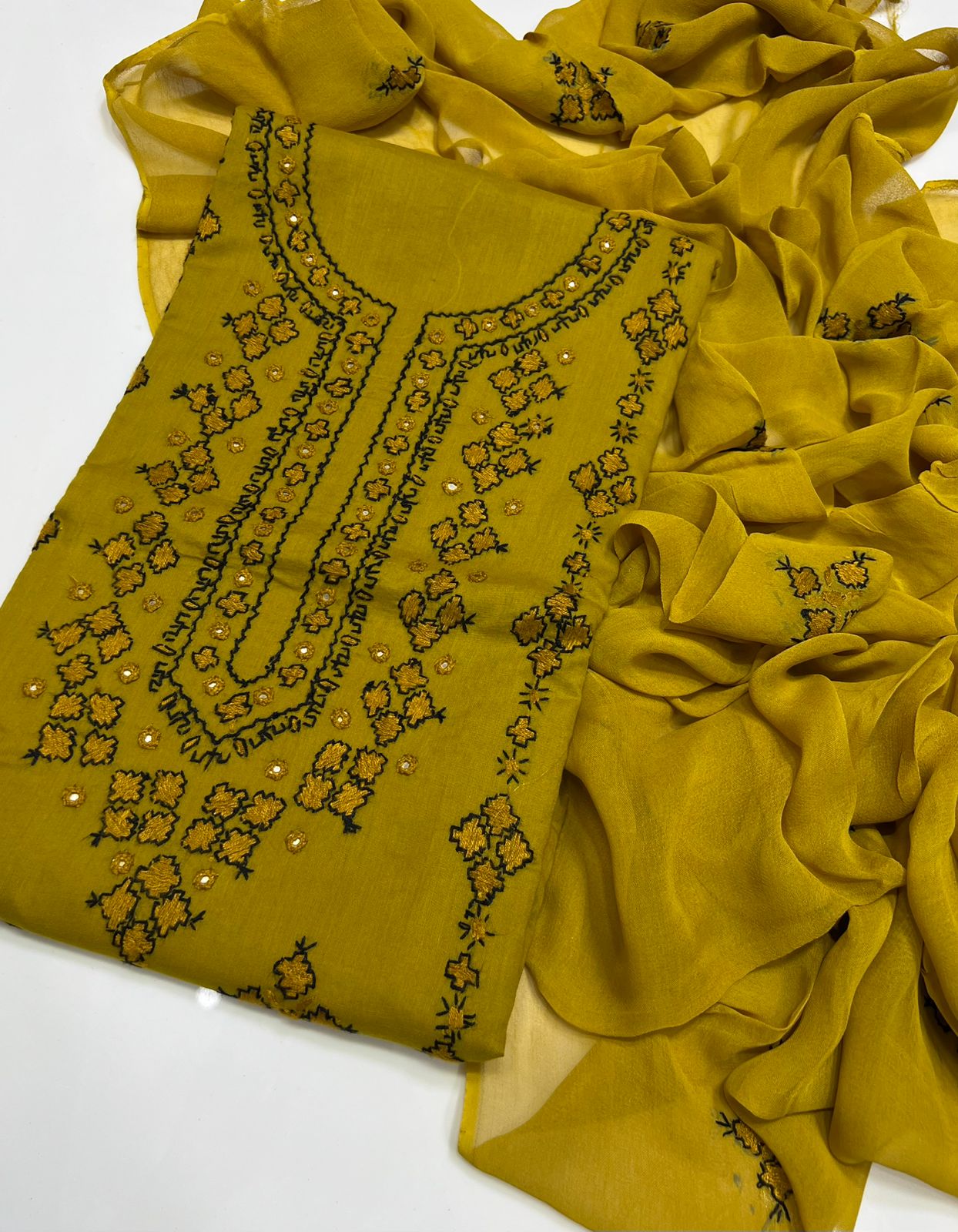 3PC Handmade Embroidered on GTM Premium Quality Lawn #24