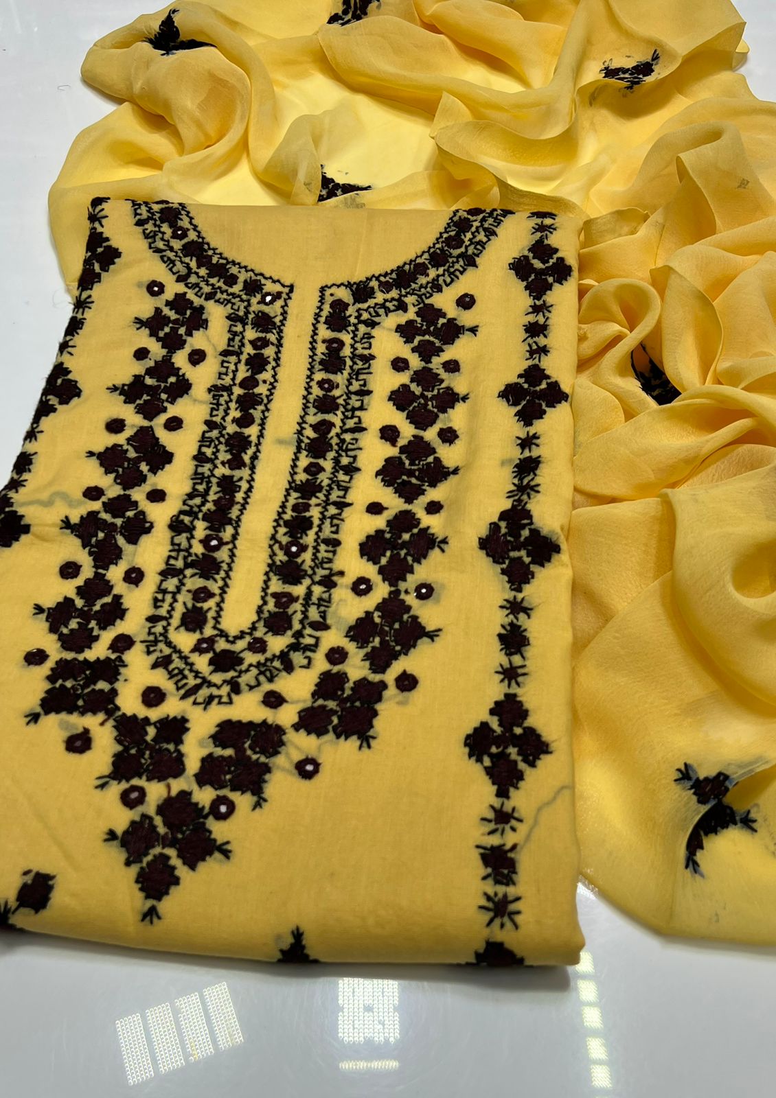 3PC Handmade Embroidered on GTM Premium Quality Lawn #24