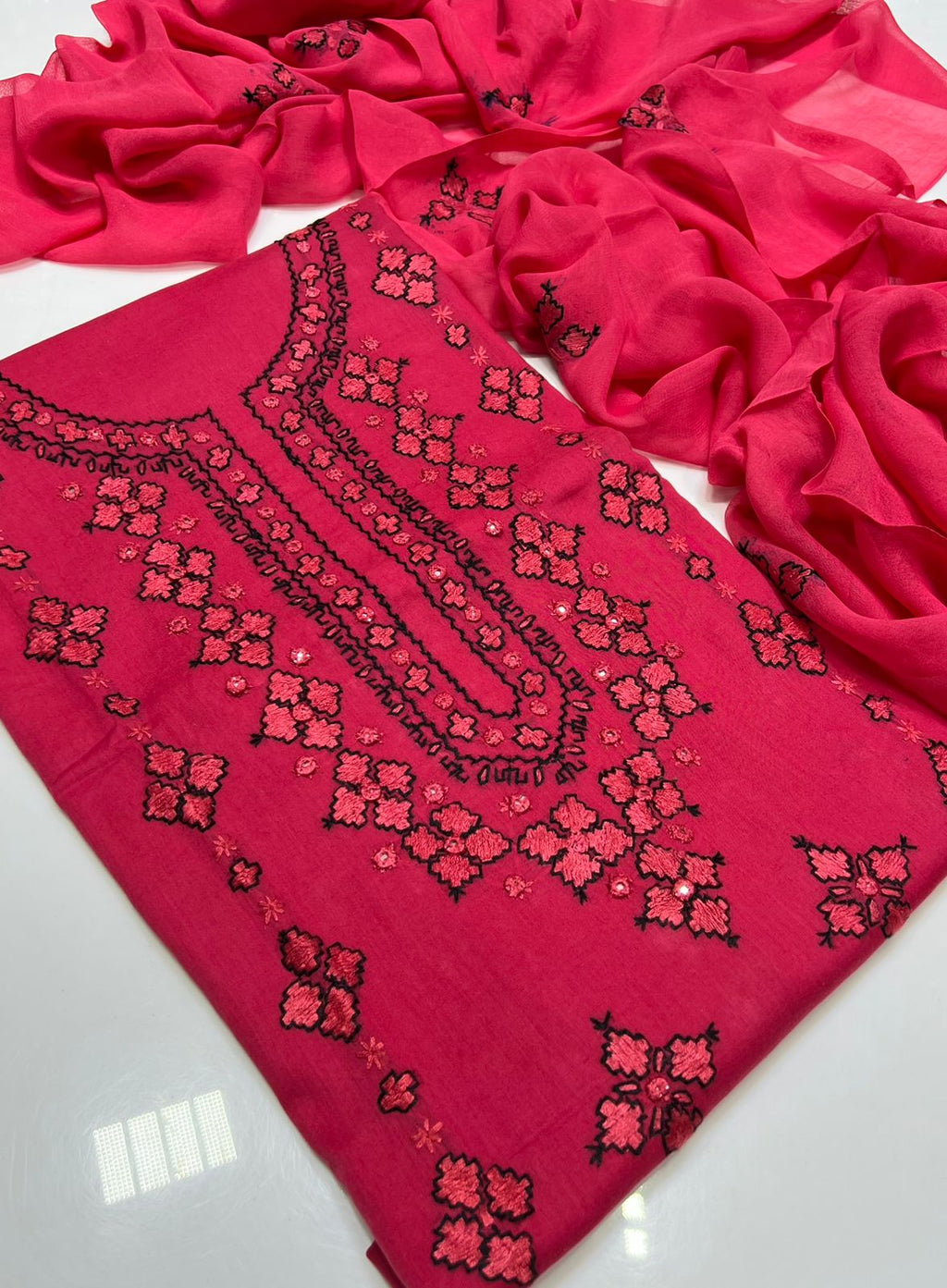 3PC Handmade Embroidered on GTM Premium Quality Lawn #24