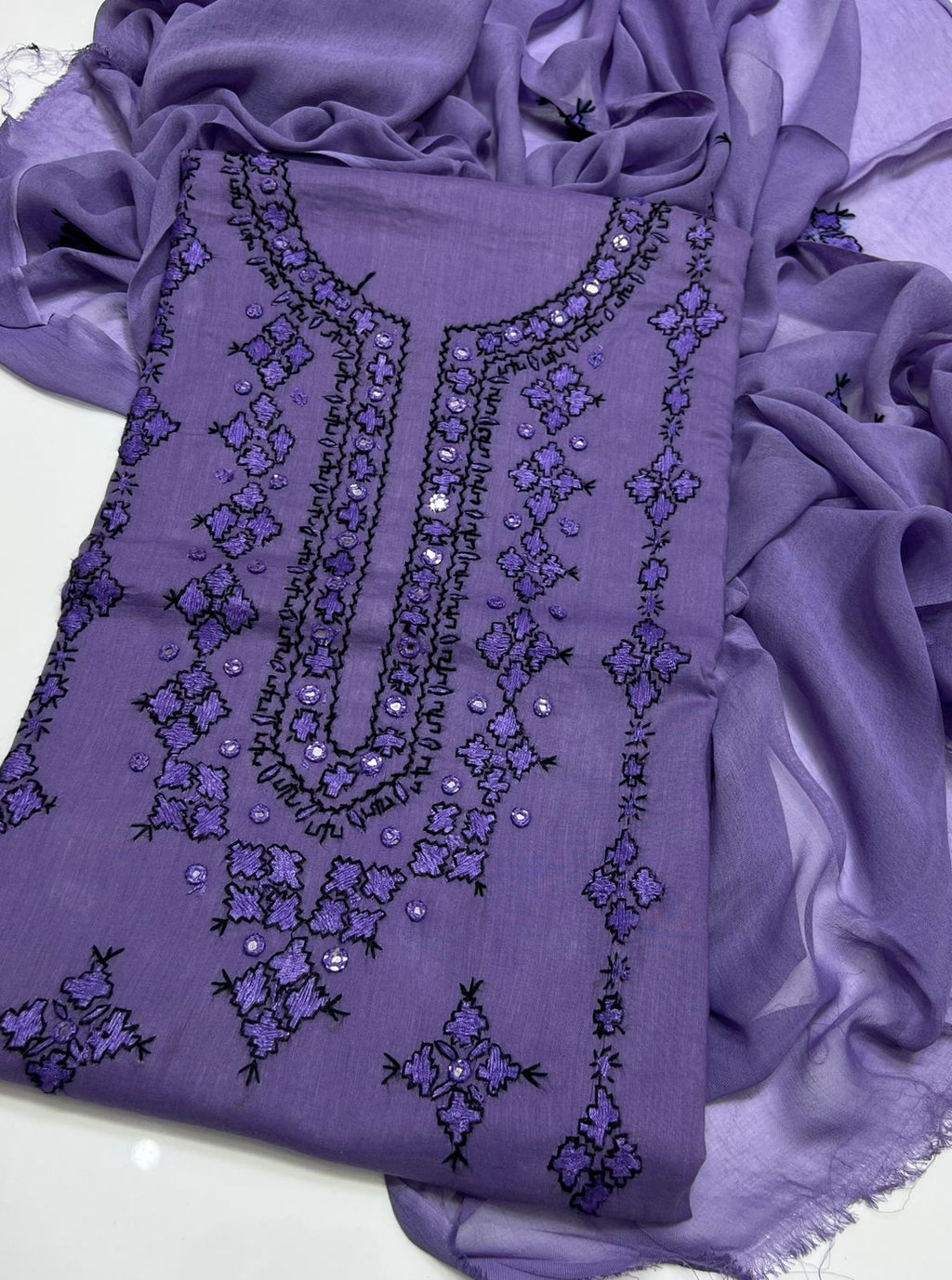 3PC Handmade Embroidered on GTM Premium Quality Lawn #24