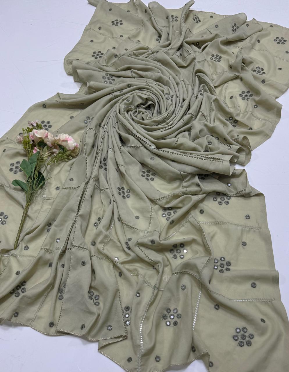 3PC Handmade Embroidered on GTM Premium Quality Lawn #27