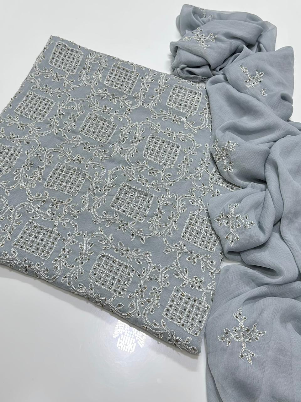 3PC Handmade Embroidered on GTM Premium Quality Lawn #31