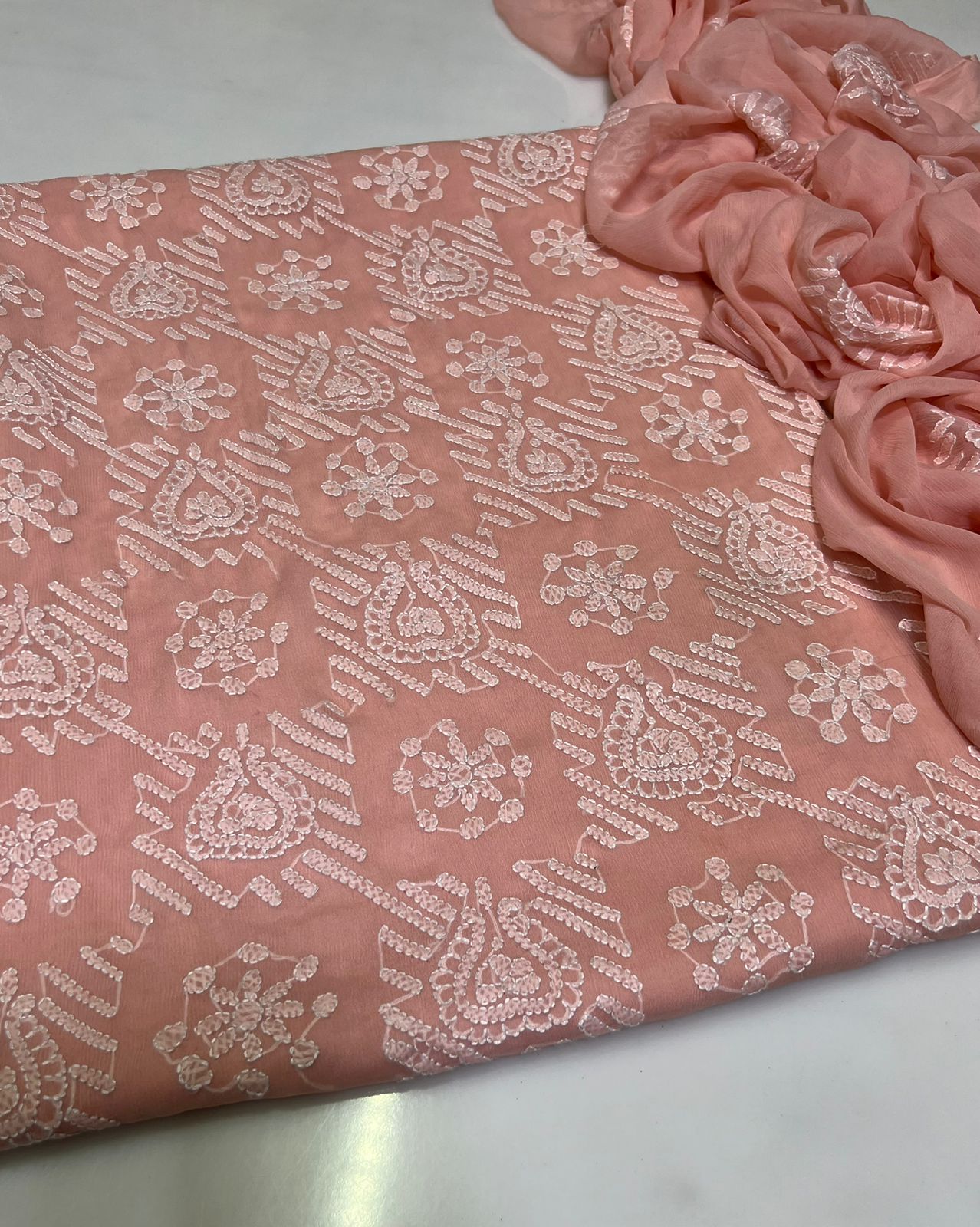 3PC Handmade Embroidered on GTM Premium Quality Lawn #32