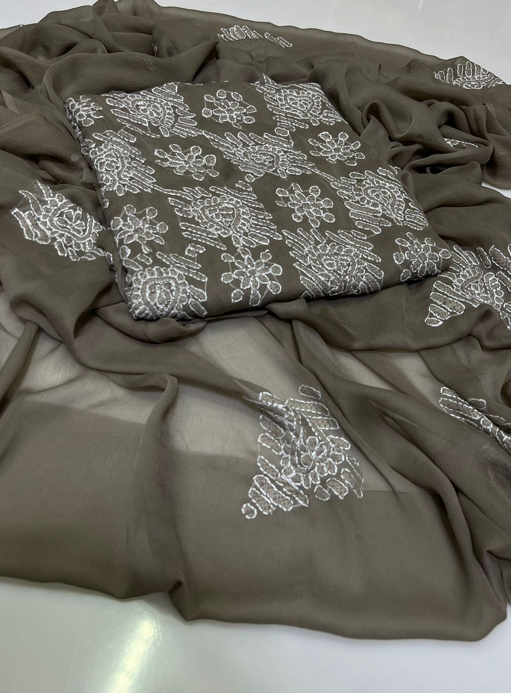 3PC Handmade Embroidered on GTM Premium Quality Lawn #32