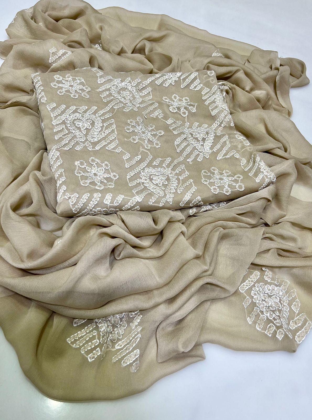 3PC Handmade Embroidered on GTM Premium Quality Lawn #32