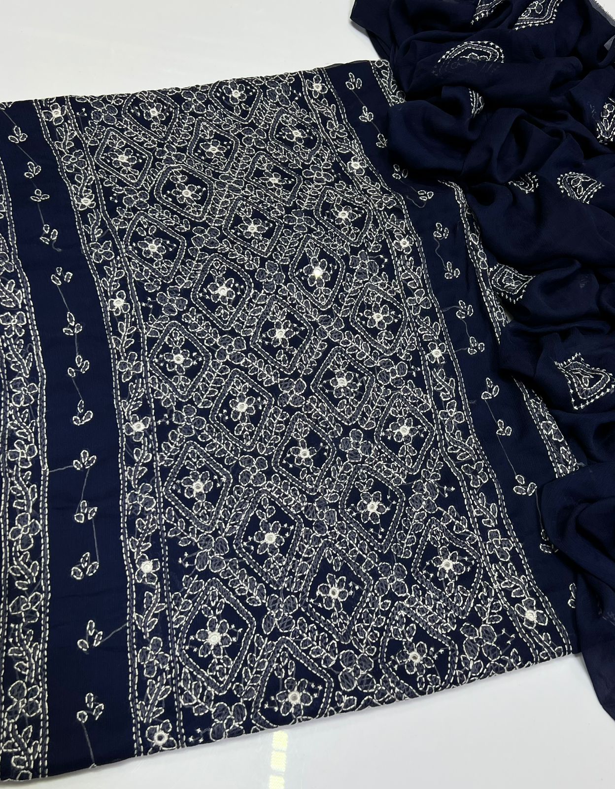 3PC Handmade Embroidered on GTM Premium Quality Lawn #33