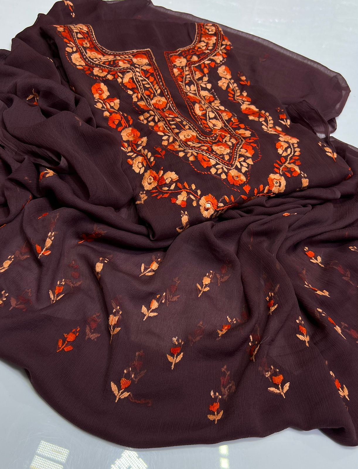 3PC Handmade Embroidered on GTM Premium Quality Lawn #35