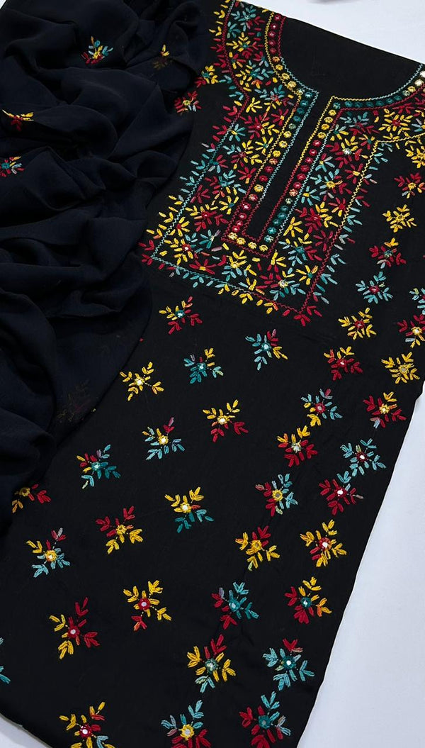 3 PC Hand Embroidered Lawn Collection #4