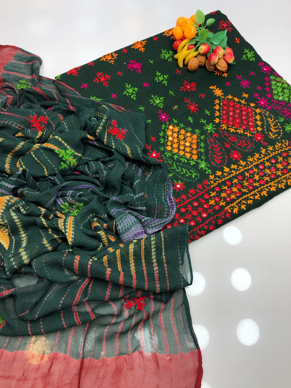 3 PC Hand Embroidered Lawn Collection #14