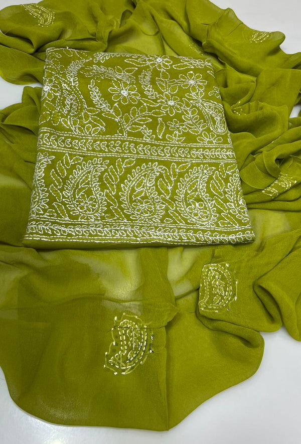 3 PC Hand Embroidered Lawn Collection #15