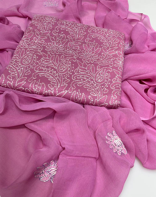 3 PC Hand Embroidered Lawn Collection #16