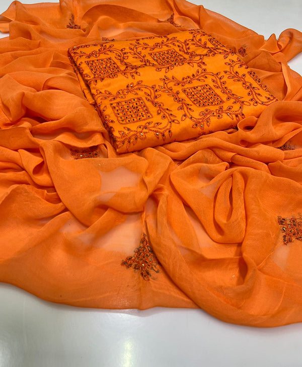 3 PC Hand Embroidered Lawn Collection #23