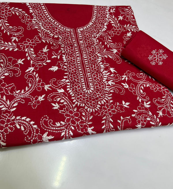 3 PC Hand Embroidered Lawn Collection #24