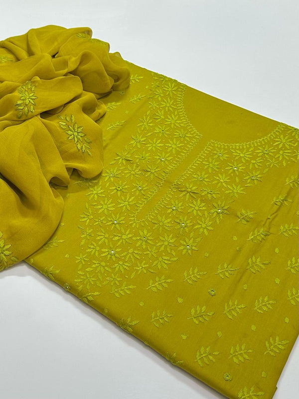 3 PC Hand Embroidered Lawn Collection #29