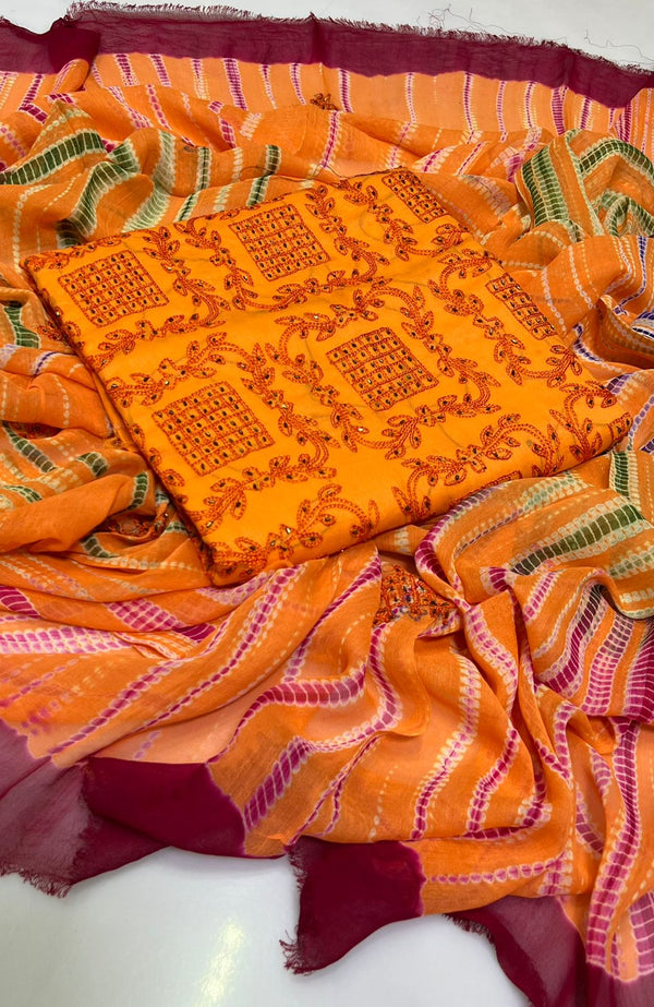 3 PC Hand Embroidered Lawn Collection #32