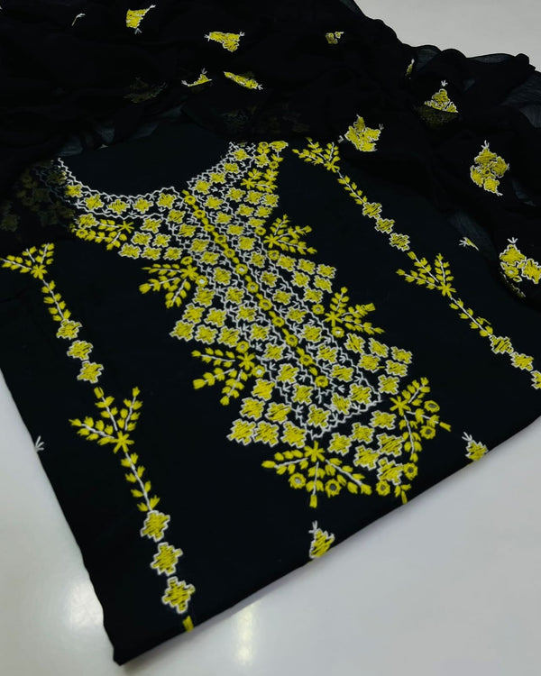 3 PC Hand Embroidered Lawn Collection #31