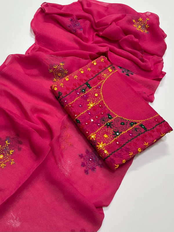 3 PC Hand Embroidered Lawn Collection #30