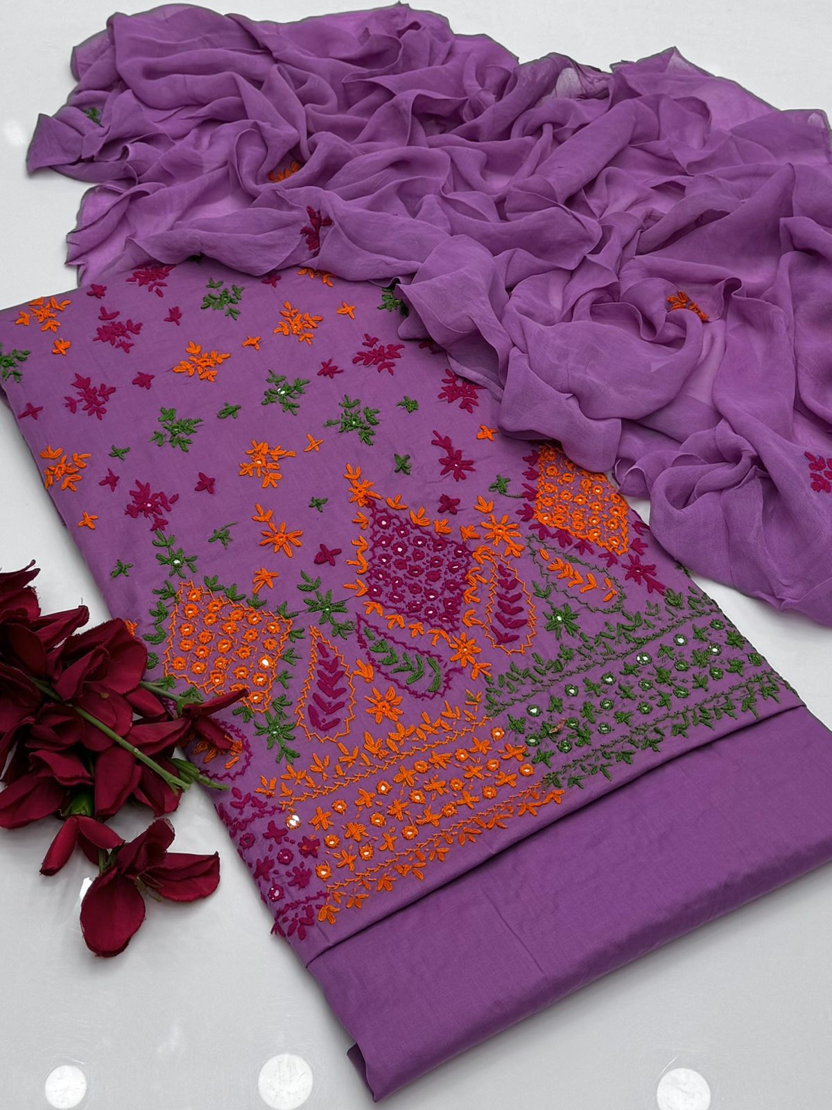 3PC Handmade Embroidered on GTM Premium Quality Lawn #2