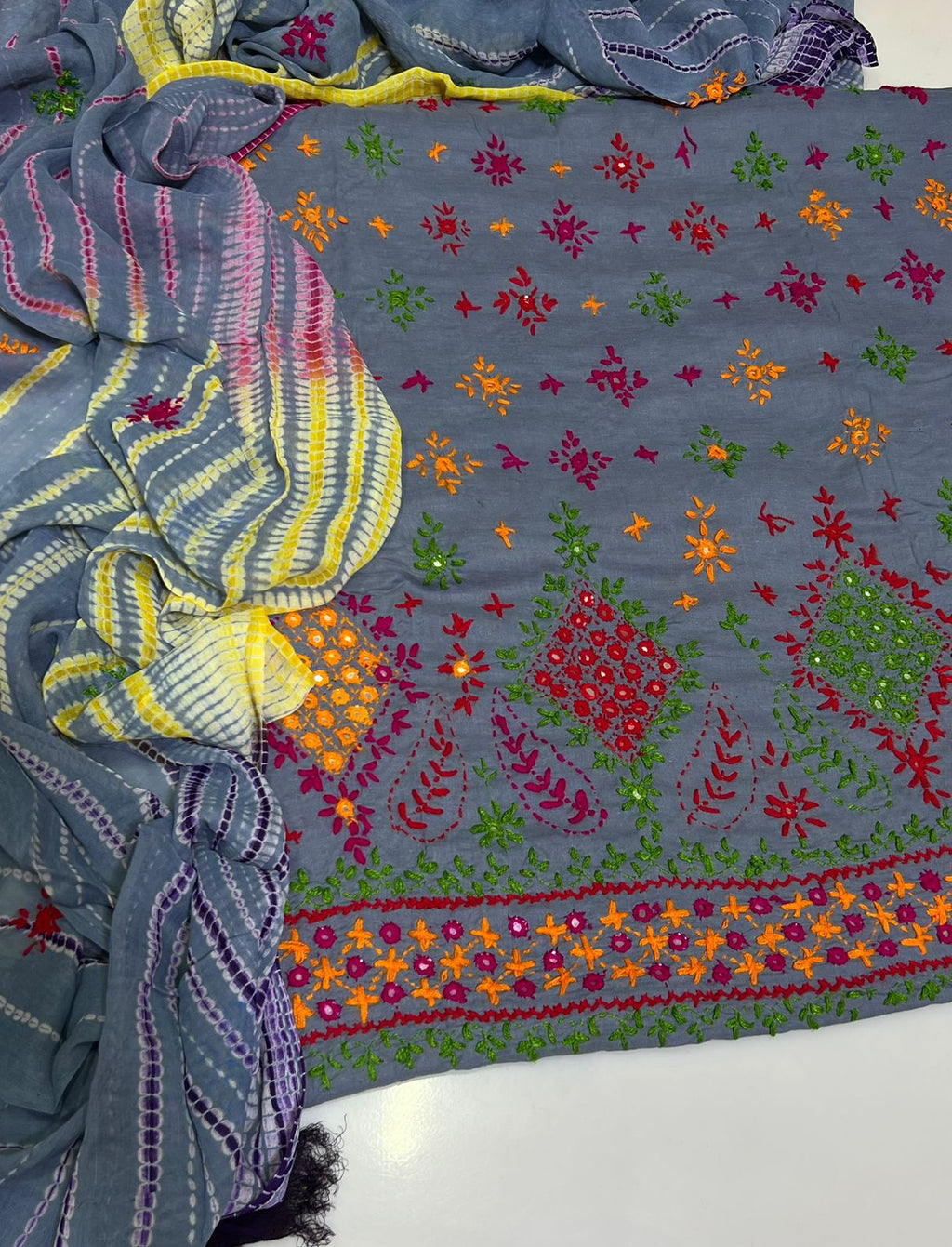 3PC Handmade Embroidered on GTM Premium Quality Lawn #2