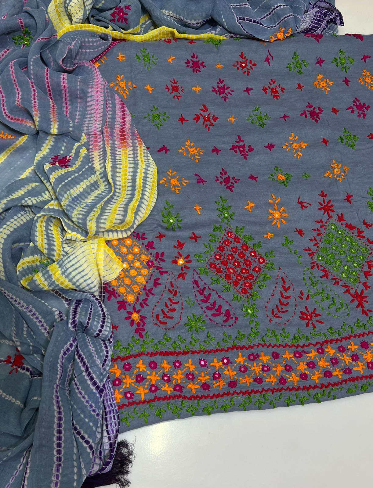 3PC Handmade Embroidered on GTM Premium Quality Lawn #2